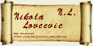 Nikola Lovčević vizit kartica